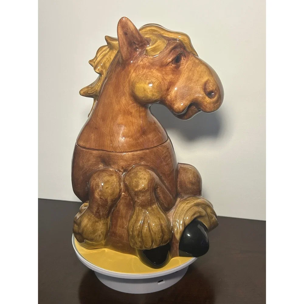 Montana Lifestyles Horse Cookie Jar Ceramic Brown Western Equestrian Decor 12
